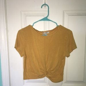 -yellow crop top-